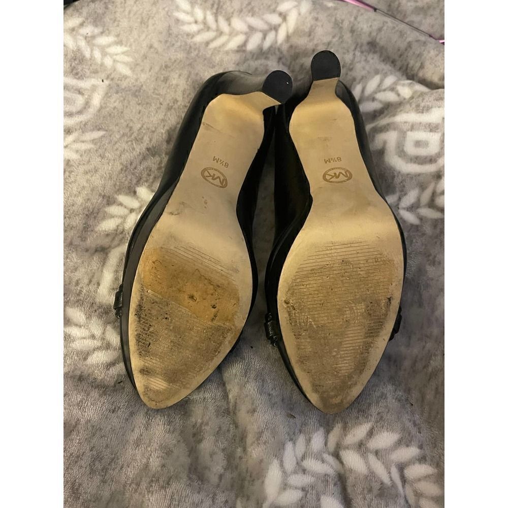 Michael Kors HAMILTON Pump Classic Black Suede Heels Stilettos Platform. - Picture 7 of 9